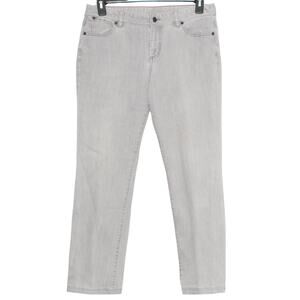 Talbots Womens Jeans Signature Straight Leg Zip Fly Gray Size 12 31 Petite GW